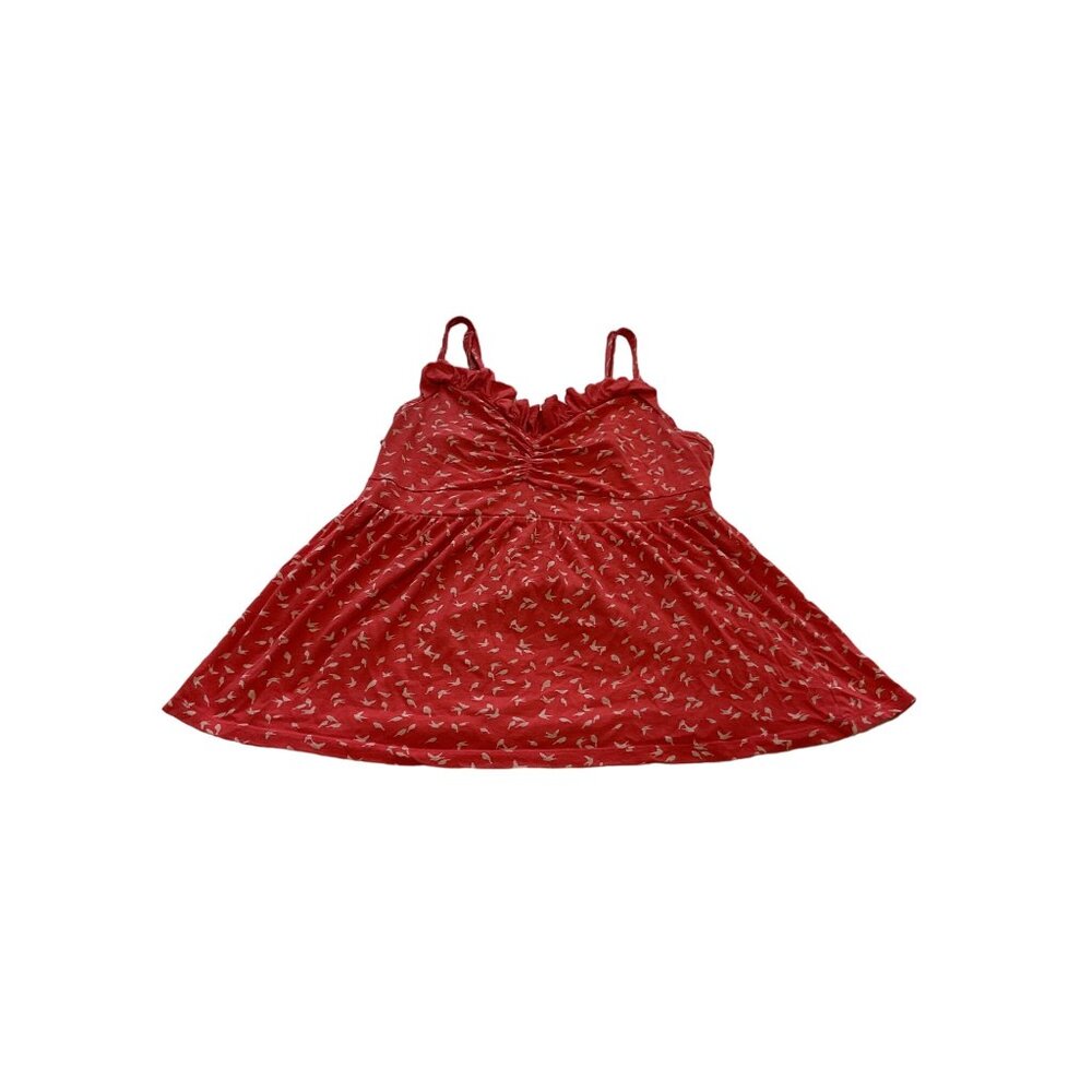 Torrid Womens Red Bird Print Sleeveless Top Size 1